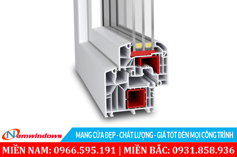 Hình ảnh 3D thanh nhựa Aluplast hệ 80