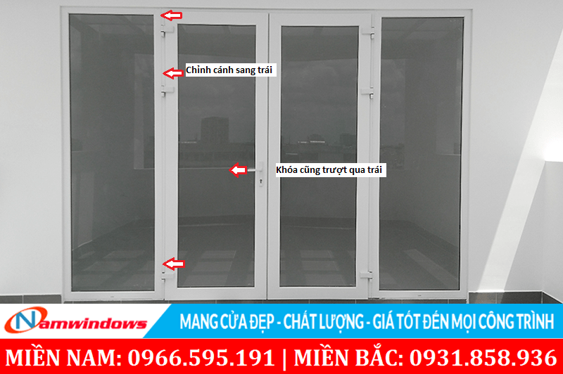 Chú ý chống trộm bản lề 3D cửa nhựa lõi thép