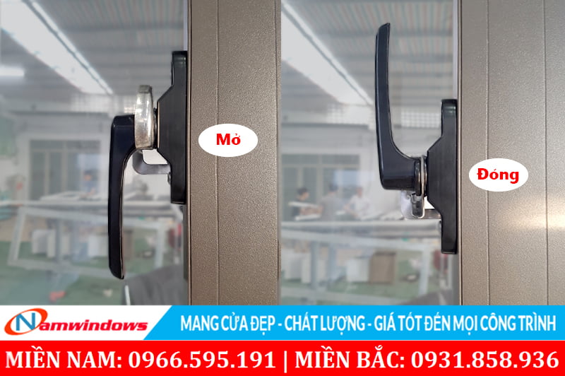 Thao tác đóng mở khóa bán nguyệt rất dễ dàng