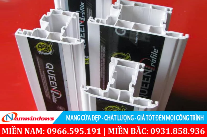 Thanh nhựa uPVC Queen profile đa khoang vững chắc
