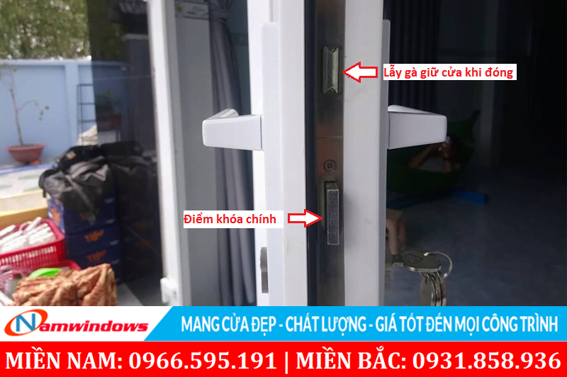 Phần thân khóa giống với các khóa đơn điểm