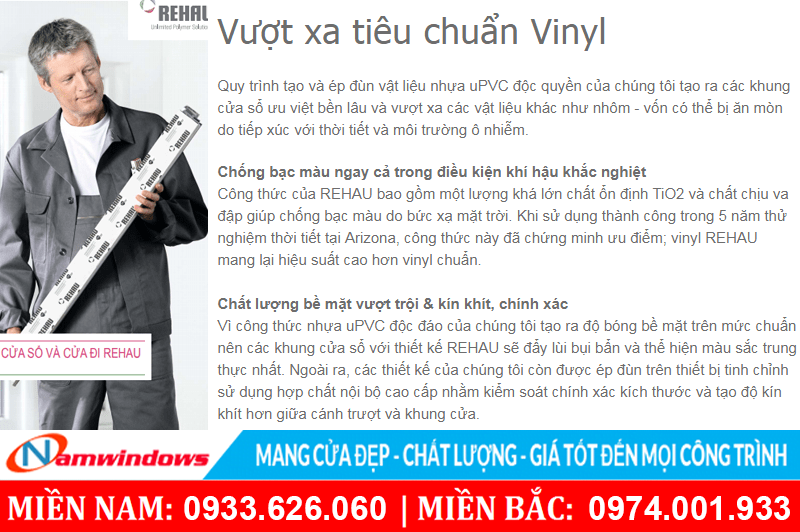 Chất lượng của thanh Rehau
