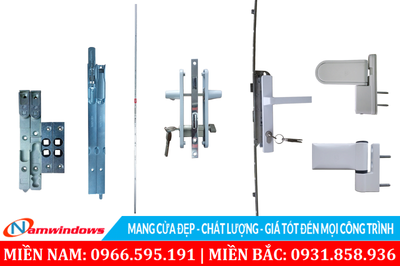 Hình ảnh các chốt dài ngắn, các loại khóa và các loại bản lề