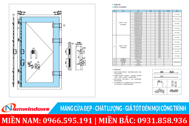 Phụ kiện GQ cho cửa đi và cửa sổ