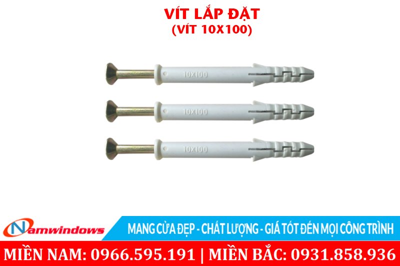 Vít lắp đặt thông dụng trong cửa nhựa lõi thép