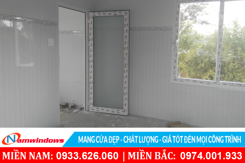 Hình ảnh cửa nhựa lõi thép gia cường dòng trung cấp