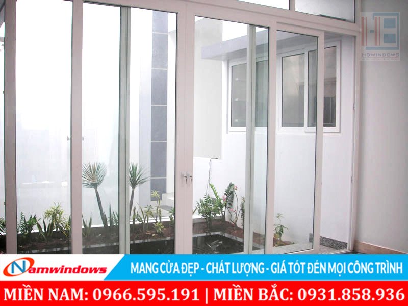 Cửa nhựa lõi thép 4 cánh mở trượt