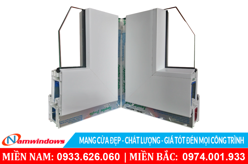 Hình ảnh một góc cửa đi nhựa lõi thép