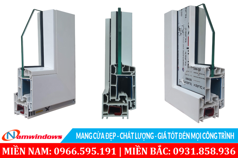 Cấu tạo cửa sử dụng thanh nhựa Builex Profile
