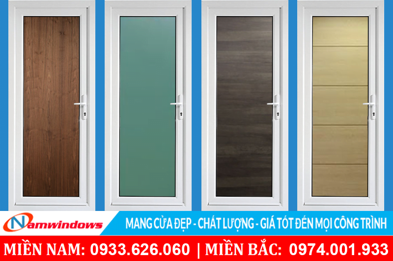 Cửa nhựa lõi thép kết hợp tấm Compact