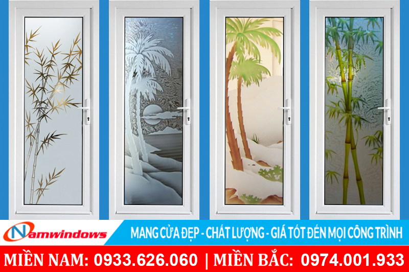 Cửa nhựa lõi thép đẹp hơn khi sử dụng kính in