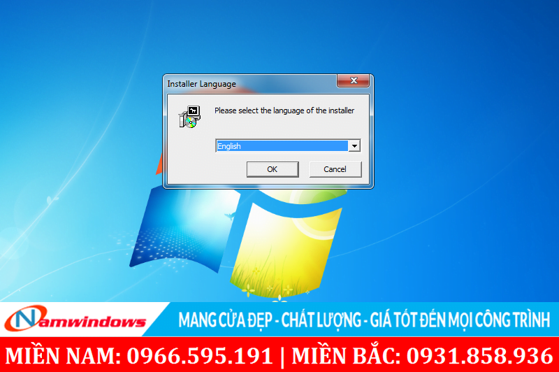 Chọn ngôn ngữ khi bắt đầu cài đặt phần mềm