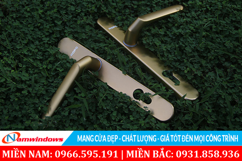 Bộ tay nắm khóa cửa nhôm Hopo