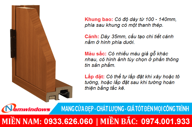 Chi Tiết Một Góc Mẫu Cửa Nhựa ABS