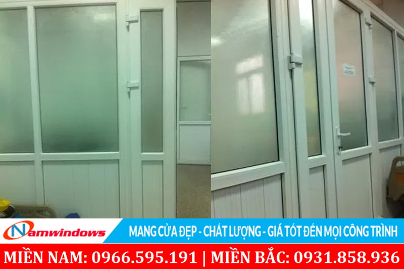 Thi công lắp đặt vách ngăn nhựa lõi thép giá rẻ