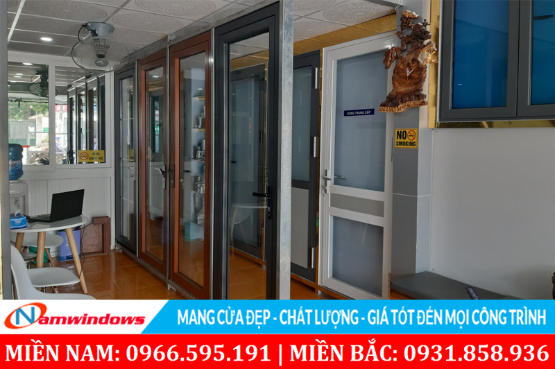 Hình cửa nhôm xingfa với nhiều màu khác