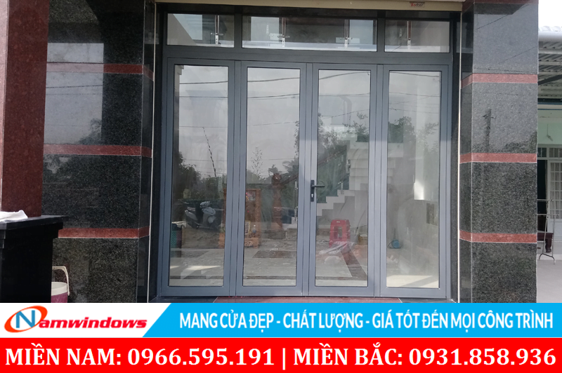 Mẫu cửa nhôm xingfa 4 cánh