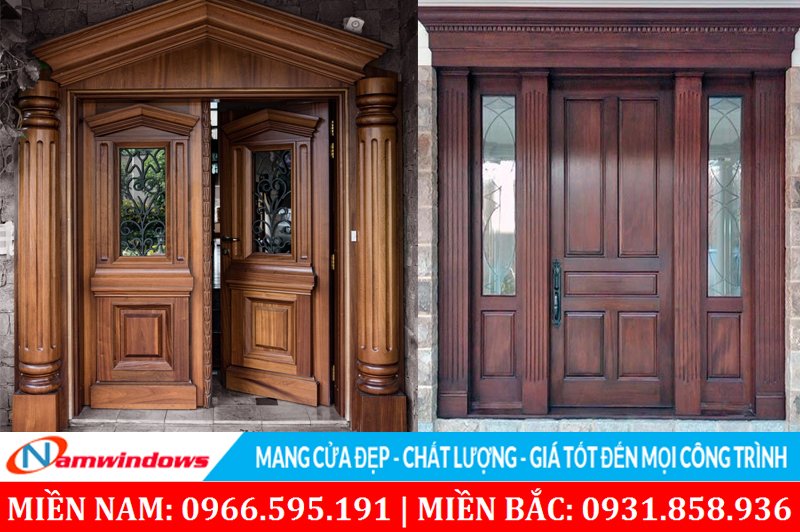 Mẫu cửa kính gỗ đẹp hiện đại