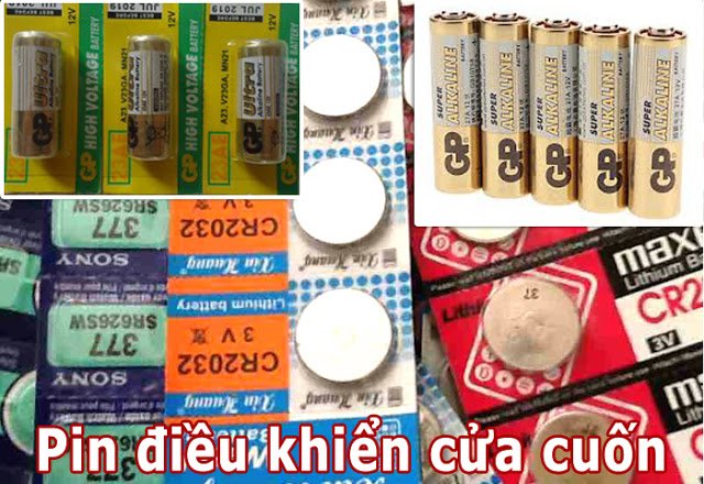 1 vài mẫu pin điều khiển cửa cuốn hiện nay