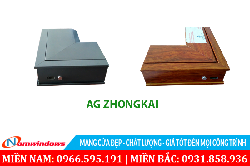 Cửa nhôm giá rẻ AG có cấu trúc hộp và hệ ron cao su kép