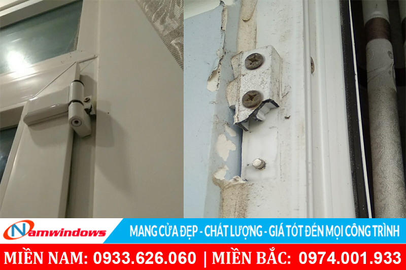 Nhìn chất lượng cửa nhựa lõi thép sau 1 năm sẽ như thế này bạn còn có muốn làm nữa hay không?