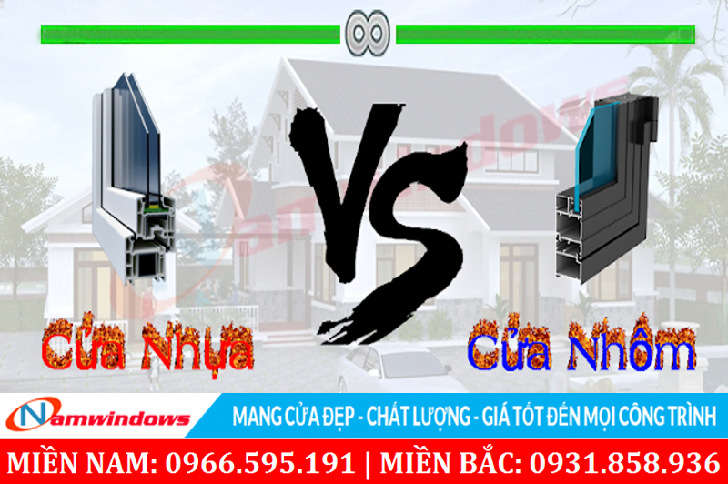 So sánh cửa nhựa lõi thép và cửa nhôm