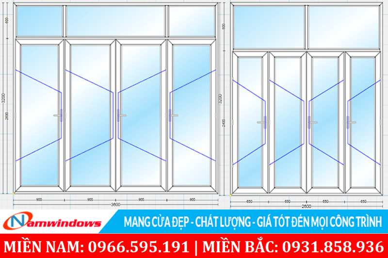 Khi thiết kế cần chú ý đến các kích thước cửa chính cho cân đối