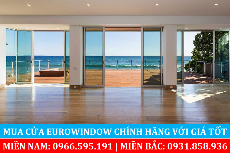 Vách kính và cửa đi lùa nhôm kinh Eurowindow