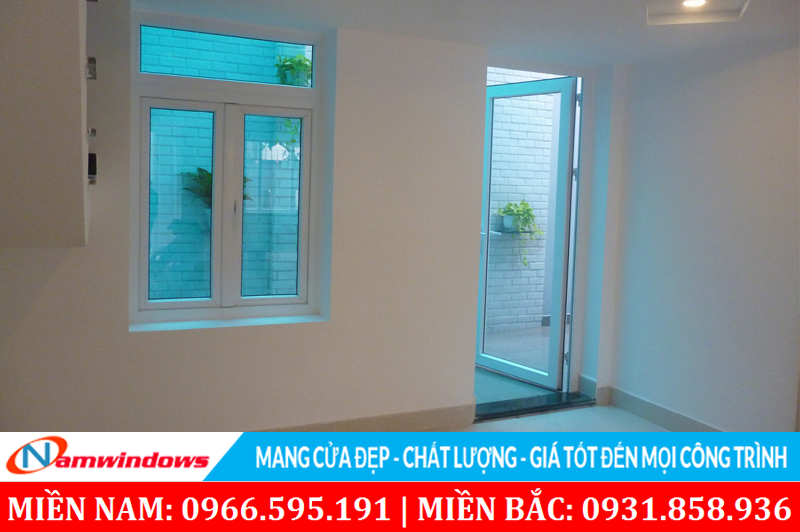 Cửa đi 1 cánh nhựa lõi thép