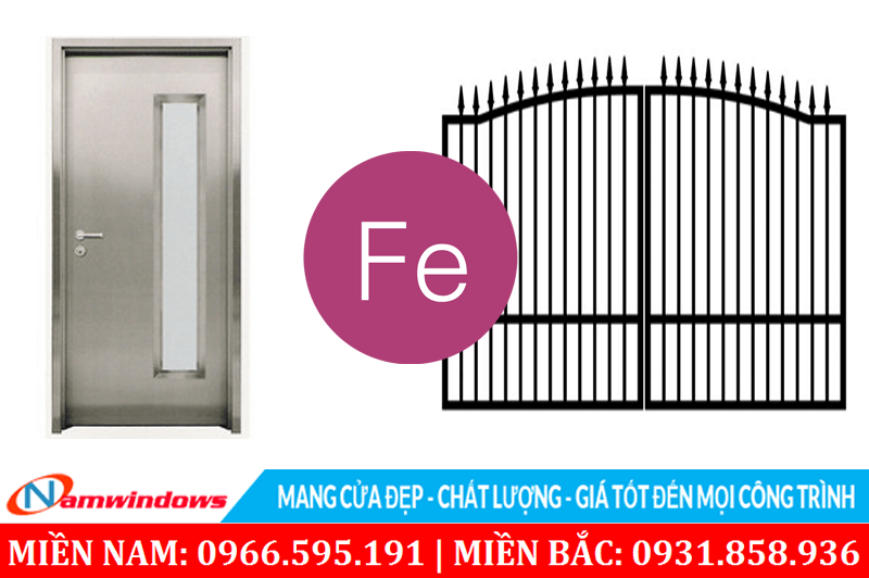 Chất liệu sắt dùng làm cửa nhà