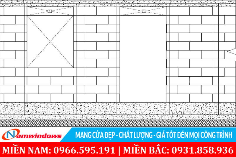 Cân đối với những cửa khác và phù hợp với kiến trúc tổng thể