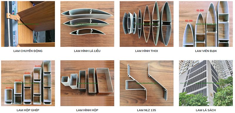 Các sản phẩm làm nhôm