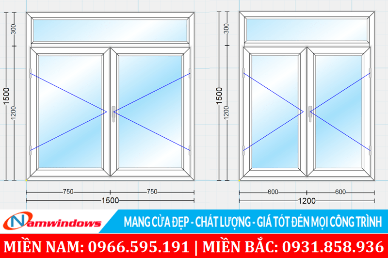 Thiết kế cửa sổ không cân đối