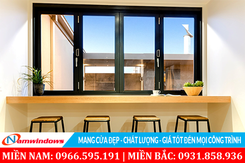 Cửa sổ xếp trượt cho quầy bar