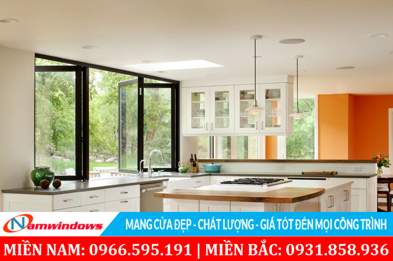 Cửa sổ xếp trượt cho bếp
