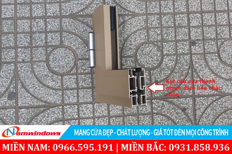 Kết cấu của thanh nhôm phức tạp sẽ đảm bảo độ chắc chắn hơn