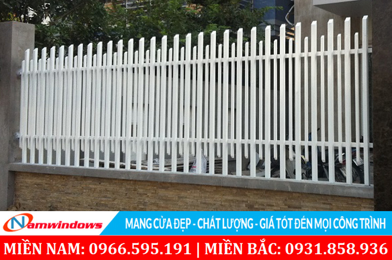 Mẫu hàng rào kết hợp nhiều loại hộp đan sole