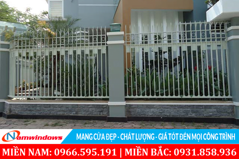 Mẫu hàng rào sắt đơn giản giá thành rẻ