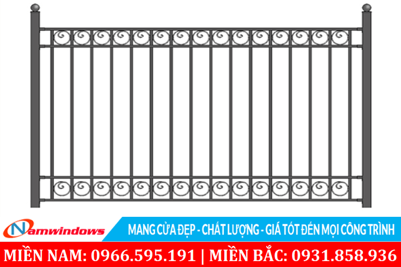 Mẫu hàng rào có hoa văn tròn