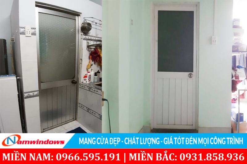 Cửa nhôm nhà vệ sinh hệ 700