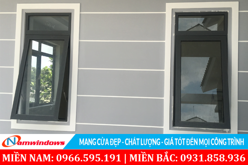 Cửa số 1 cánh nhôm mở hất