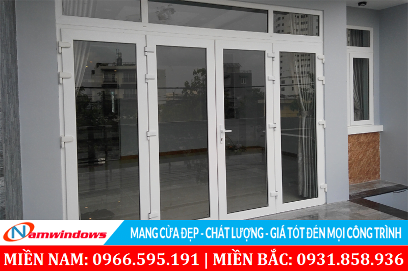 Mẫu 52: Cửa chính 4 cánh dòng phổ thông
