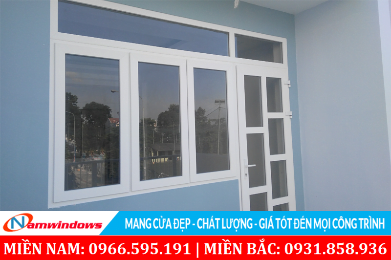 Mẫu 59: Cửa sổ 3 cánh mẹ bồng con