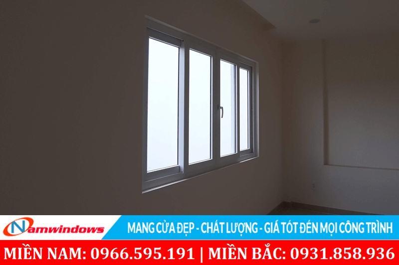 Mẫu 57: Cửa sổ lùa 4 cánh phía sau lầu 1, 2