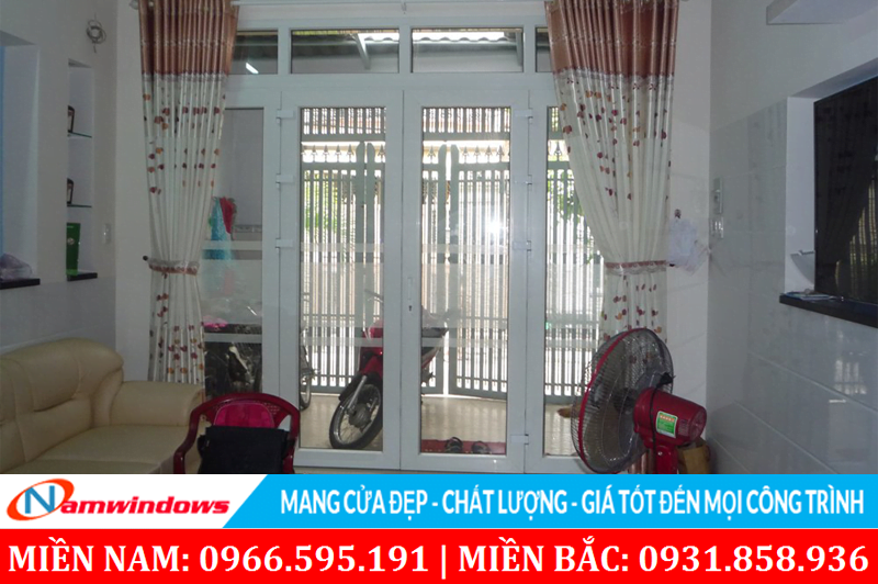 Mẫu 06: Cửa chính 4 cánh cao 2.8m và ngang 3m