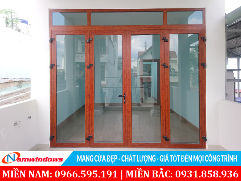 Hình ảnh mẫu màu giả gỗ của nhôm AG Zhongkai