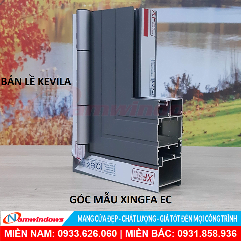 Góc mẫu cửa nhôm Xingfa Topal Eco 4 cánh