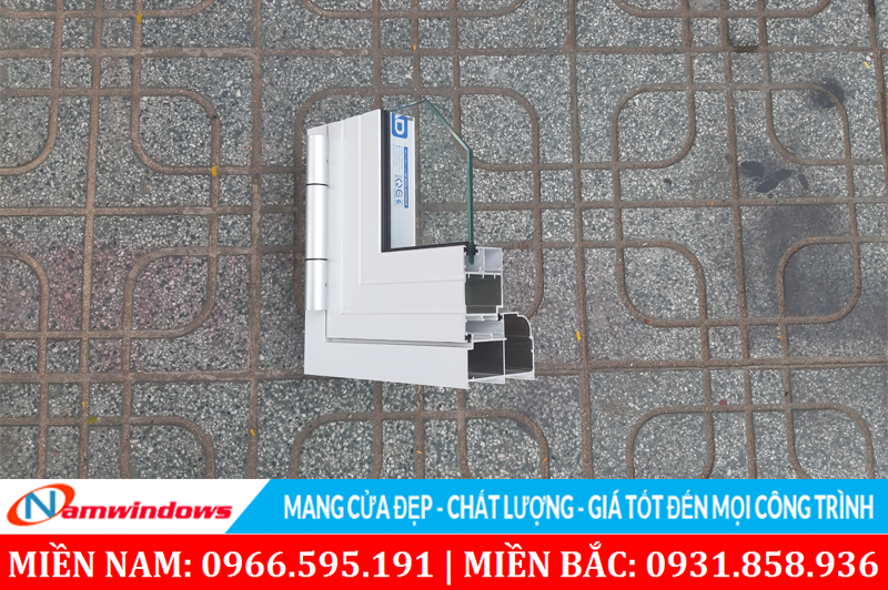 Hình ảnh góc mẫu nhôm Xingfa AD sử dụng khung bao lớn