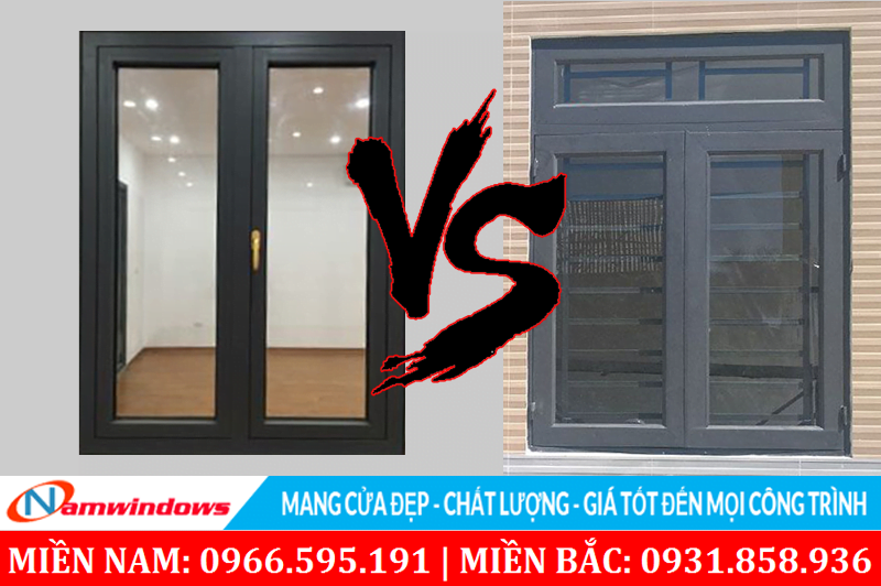 So sánh cửa nhôm với cửa sắt