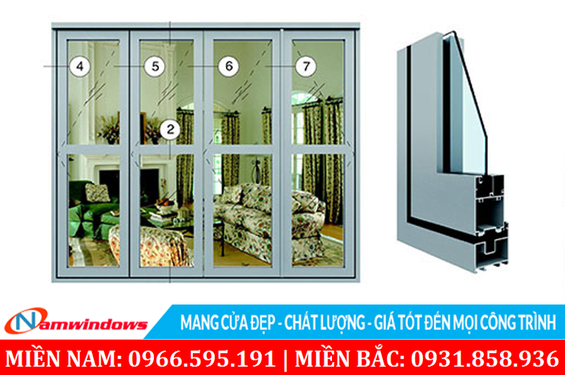 Hình ảnh cửa nhôm Xingfa hệ 63